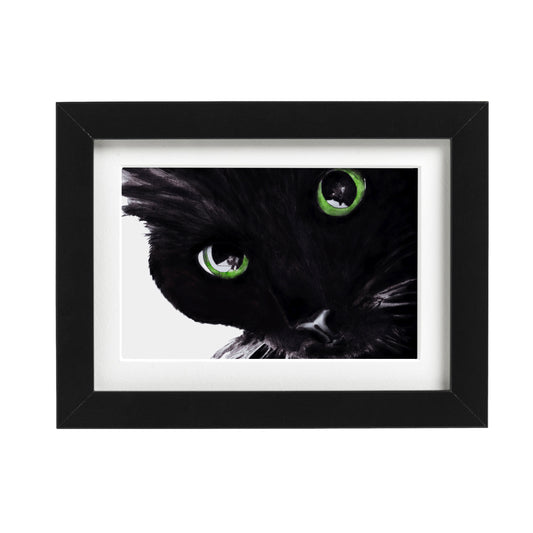 Black Cat Wall Art Print