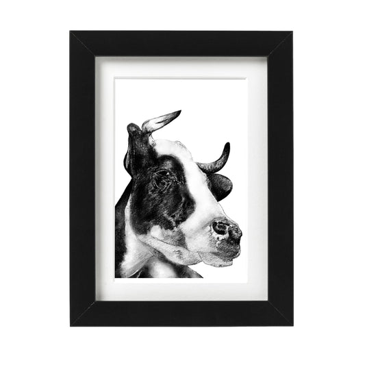 Farmhouse Bull Wall Art Print