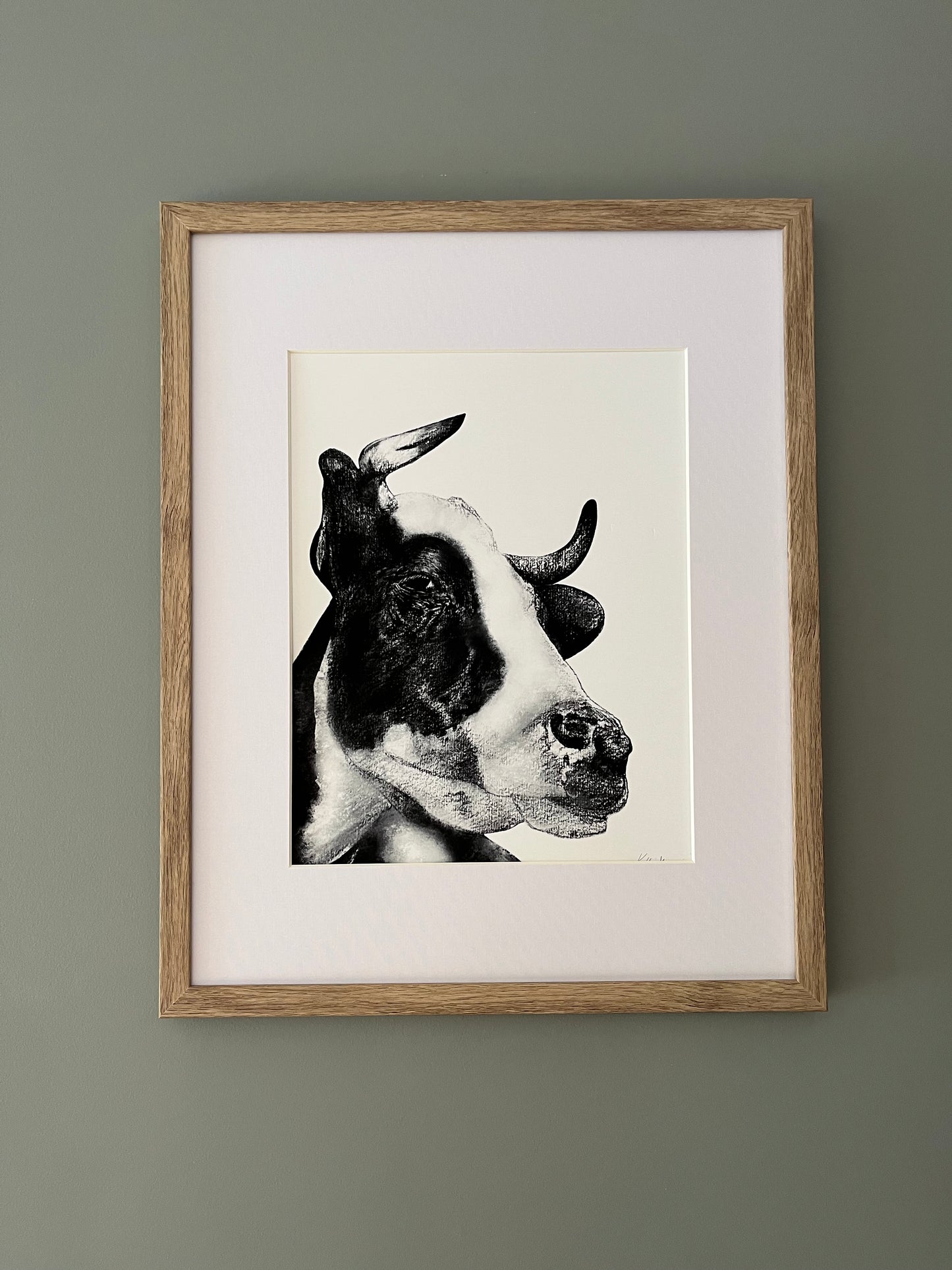 Farmhouse Bull Wall Art Print