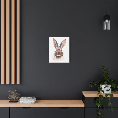 Rabbit Portrait Canvas Print — Matte Stretched Wall Art
