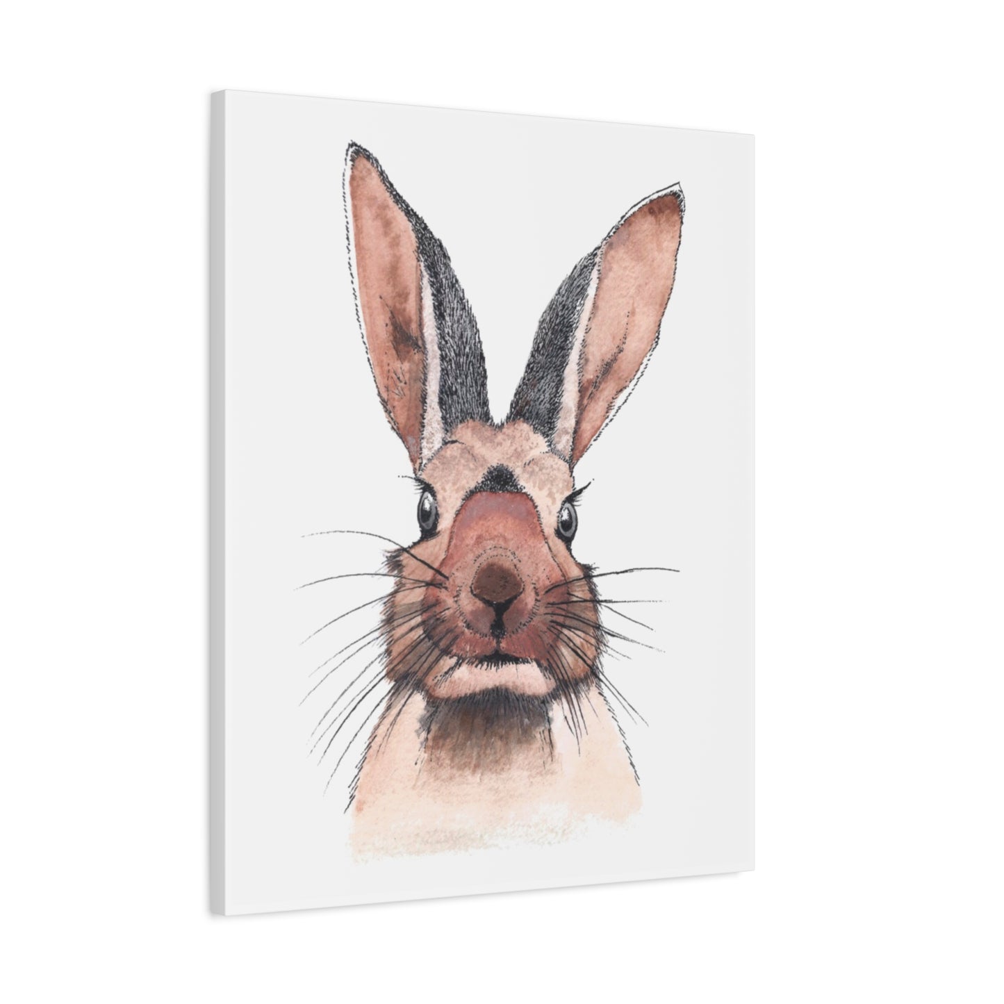 Rabbit Portrait Canvas Print — Matte Stretched Wall Art