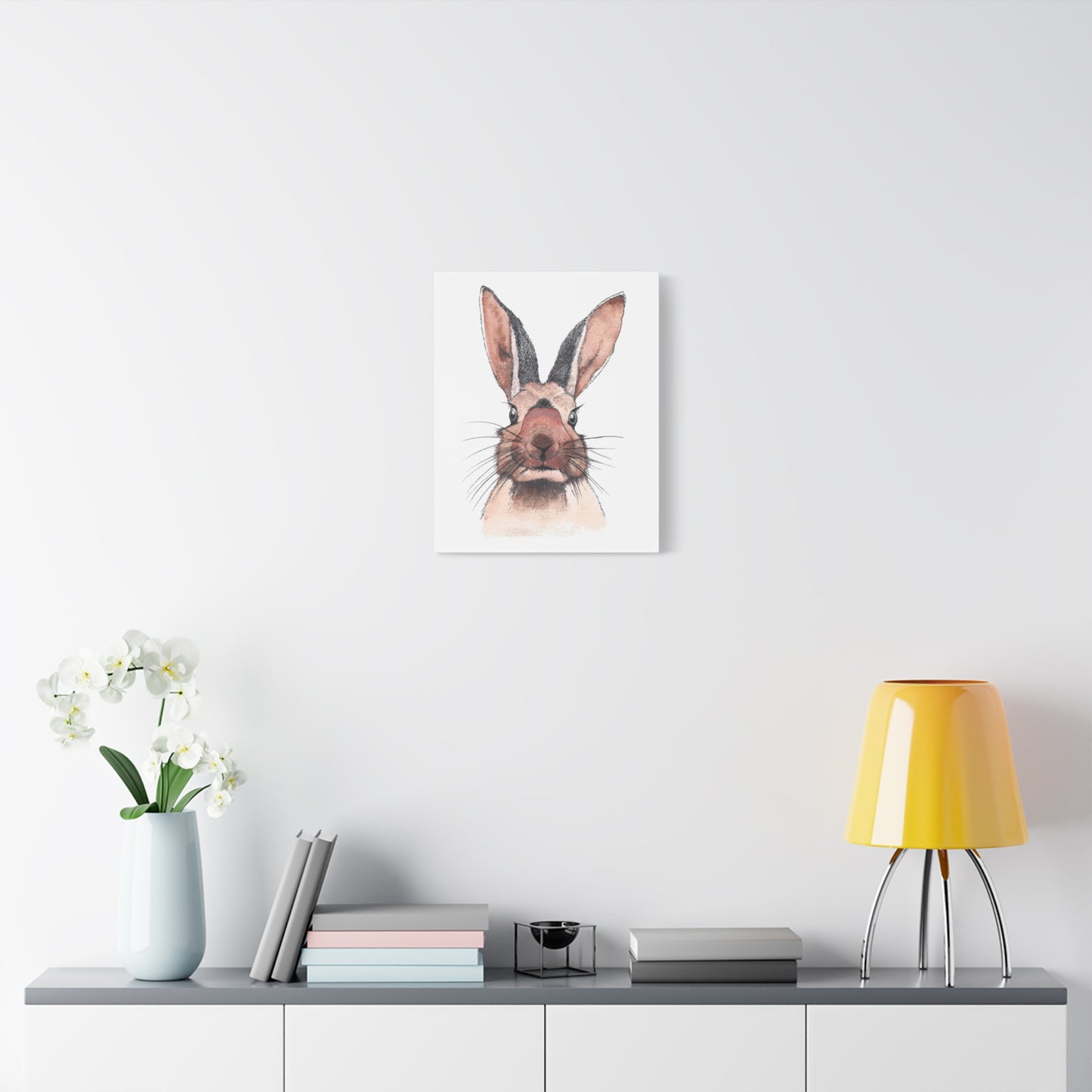 Rabbit Portrait Canvas Print — Matte Stretched Wall Art