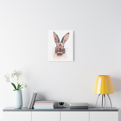 Rabbit Portrait Canvas Print — Matte Stretched Wall Art