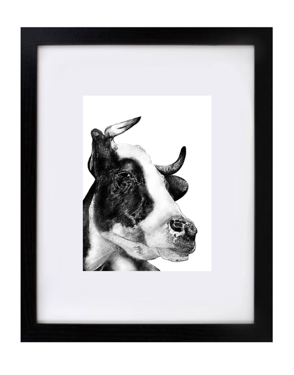 Farmhouse Bull Wall Art Print