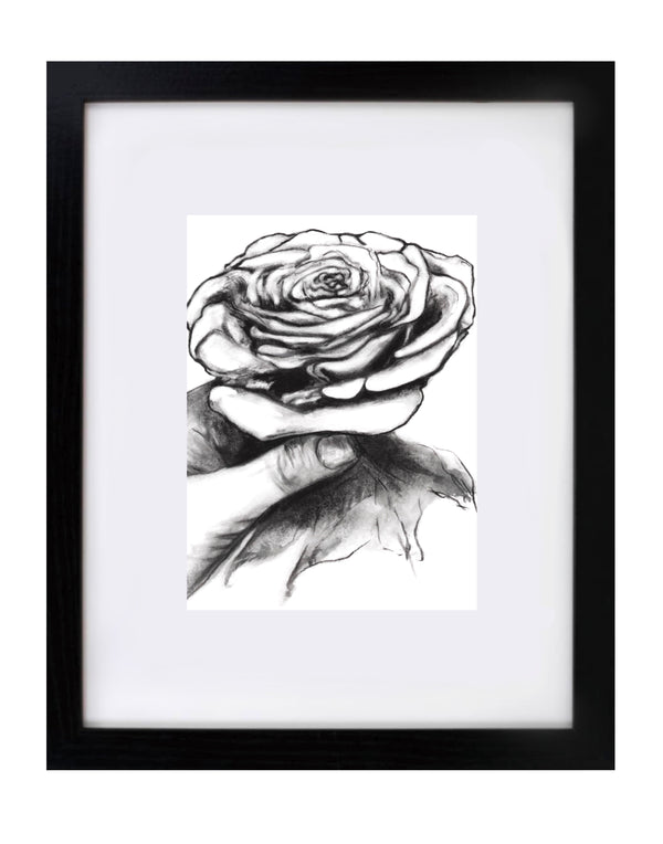 Rose in Hand Wall Art Print