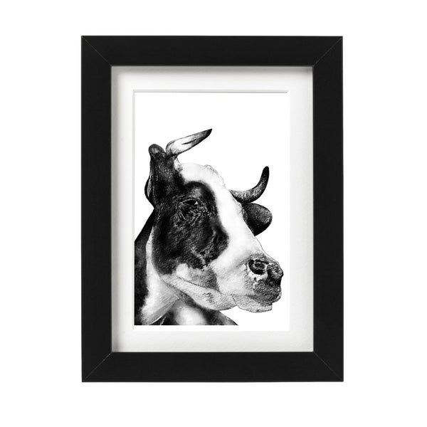 Farmhouse Bull Wall Art Print