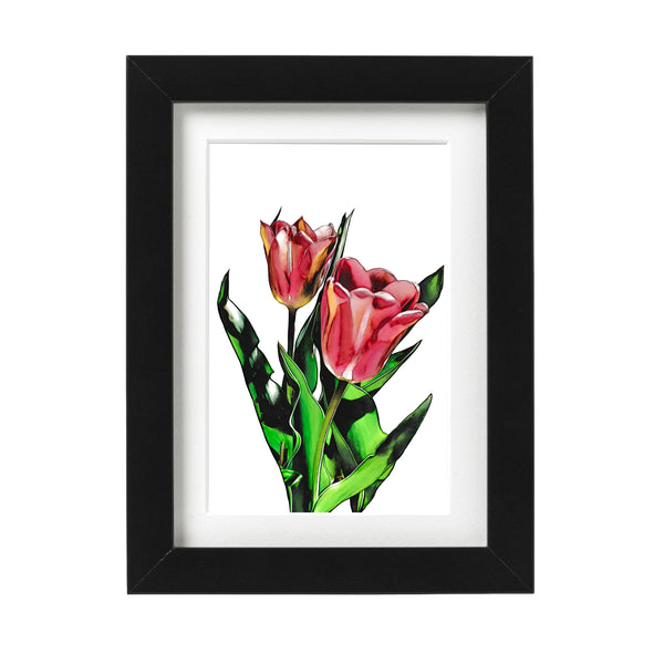 Tulips in the garden Art print