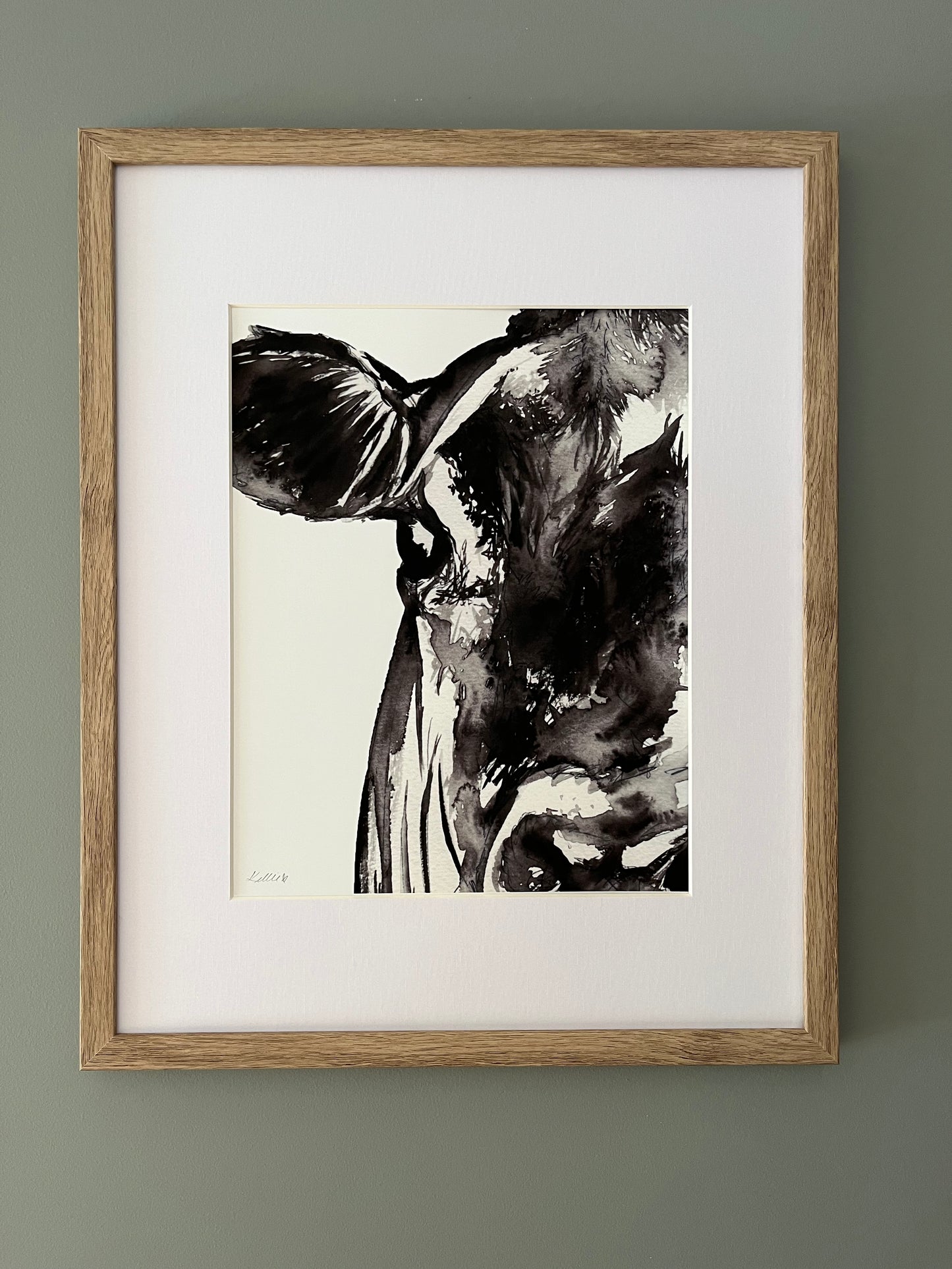Farmhouse Cow Wall Art Print