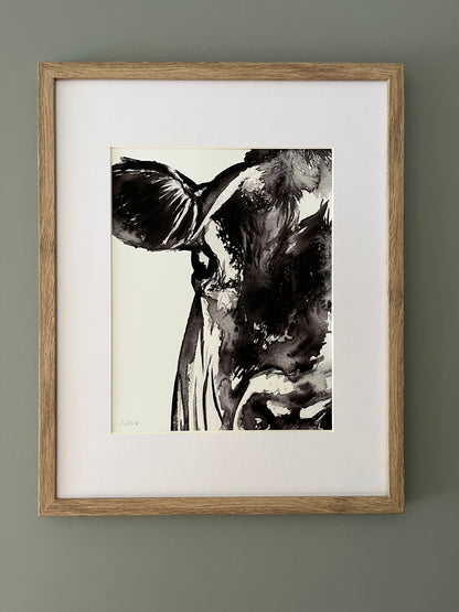 Farmhouse Cow Wall Art Print
