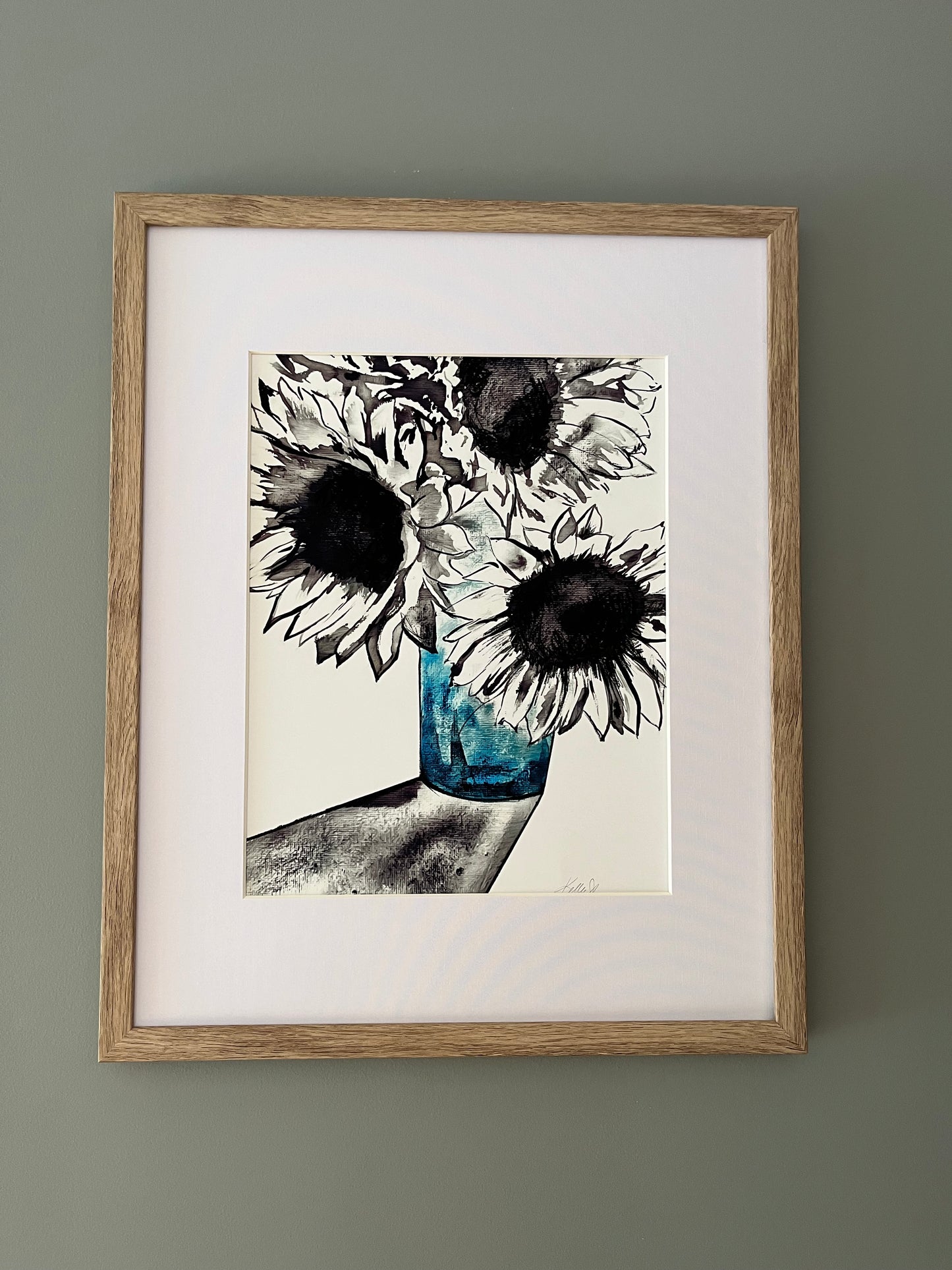 Flowers in Blue Vase
