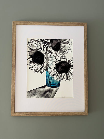 Flowers in Blue Vase