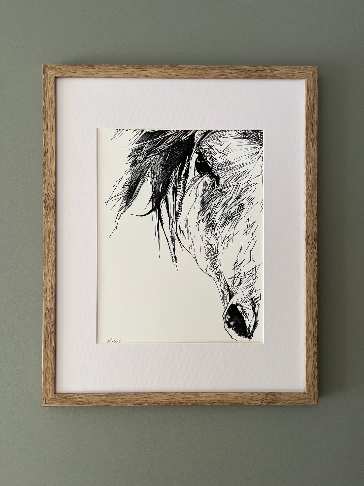 Horse Line Art Wall Art Print