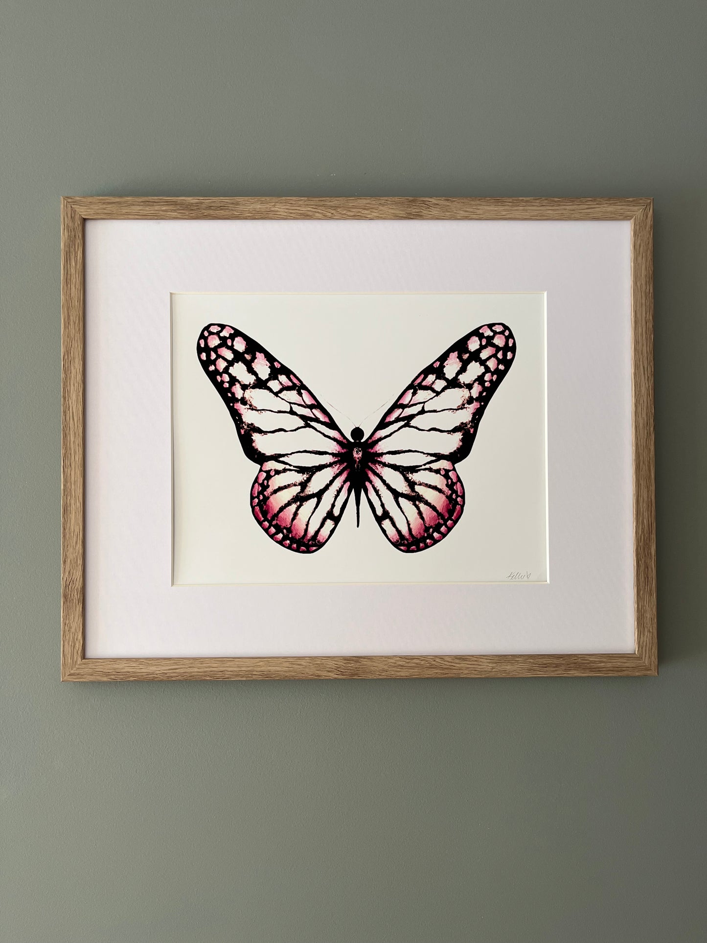Light Pink Butterfly Art Print