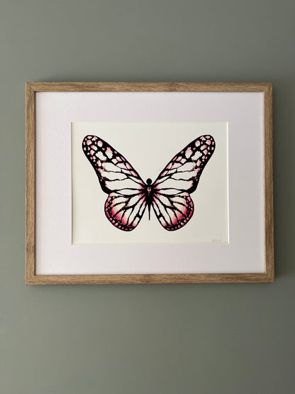 Light Pink Butterfly Art Print