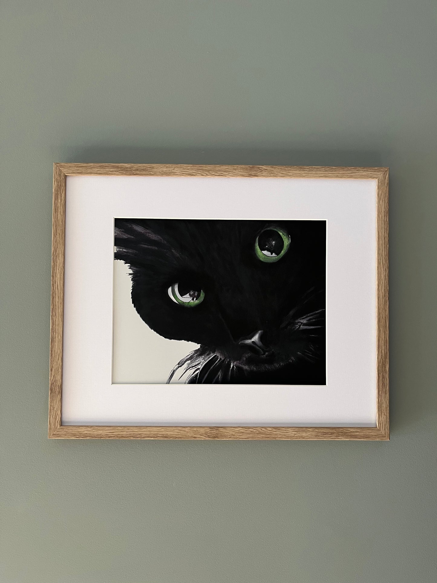 Black Cat Wall Art Print