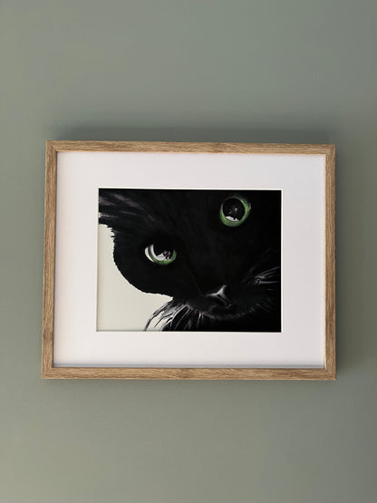 Black Cat Wall Art Print
