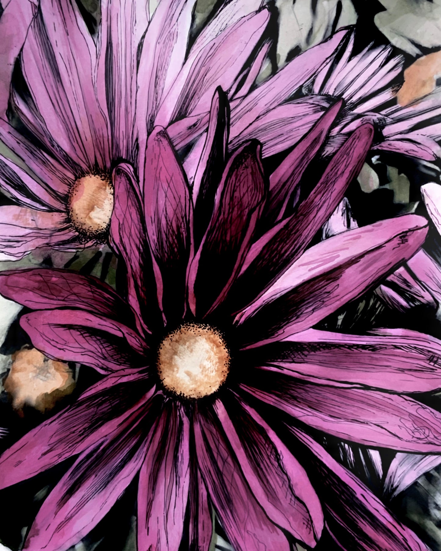 Pink Daisies Art Print