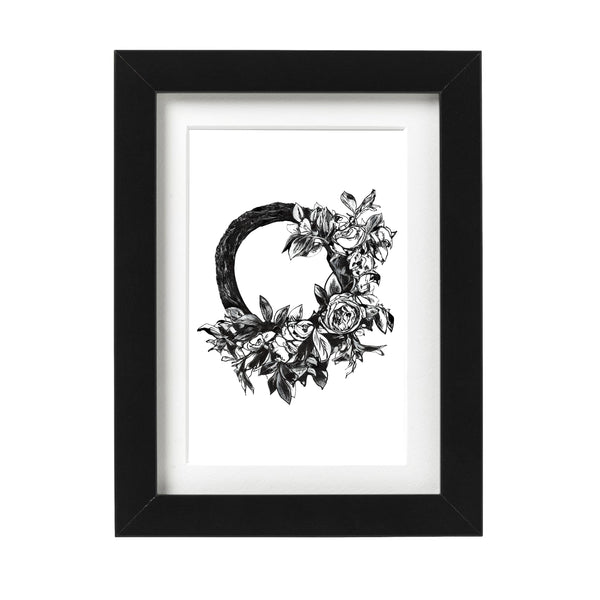 Roses Wreath Art Print