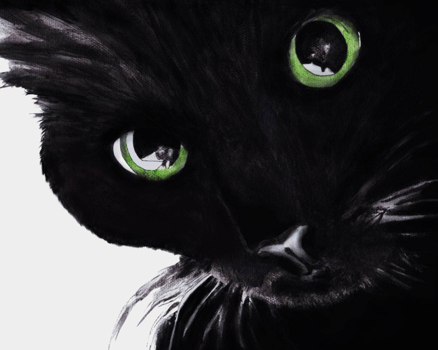 Black Cat Wall Art Print