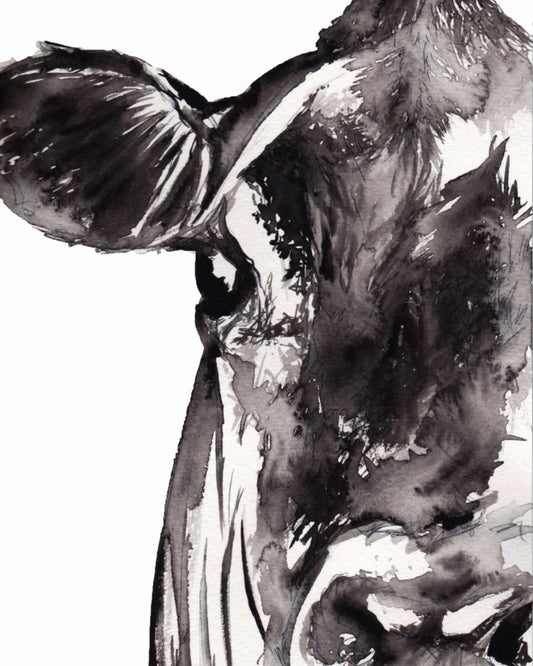 Farmhouse Cow Wall Art Print