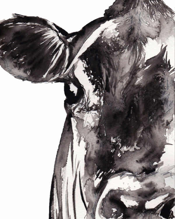 Farmhouse Cow Wall Art Print