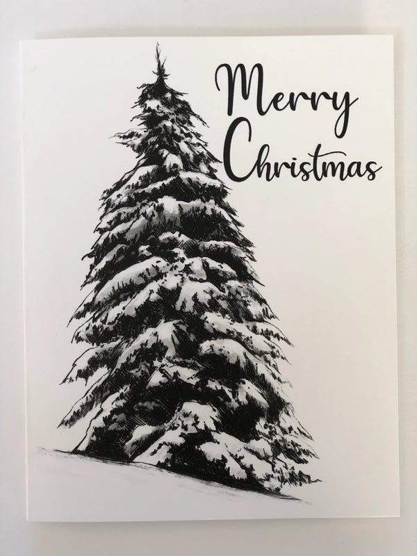 Merry Christmas Winter Tree Greeting Card