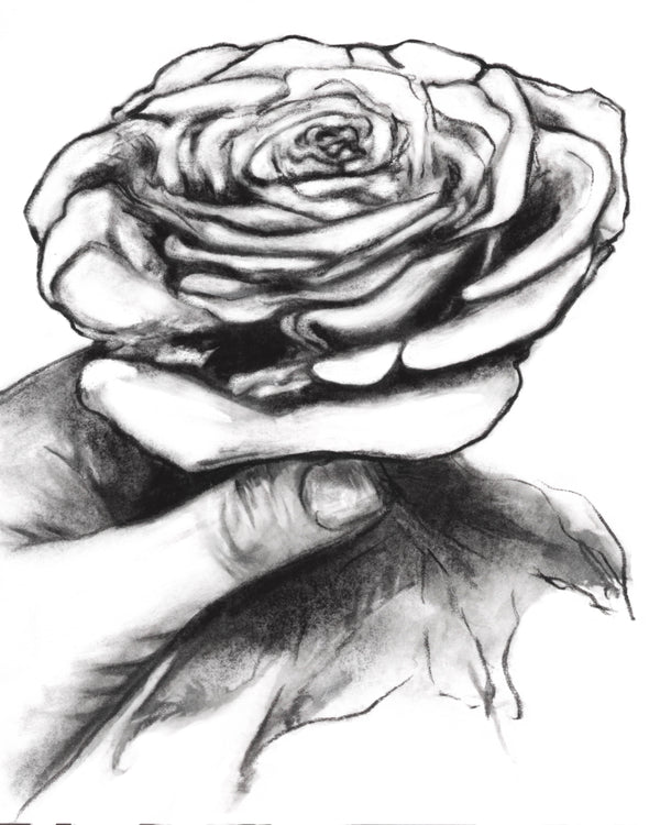 Rose in Hand Wall Art Print