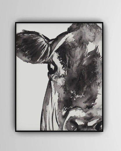 Farmhouse Cow Wall Art Print - White Wall Market