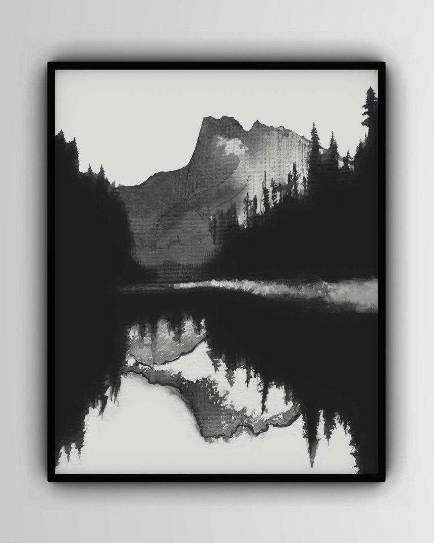 Mountain Print - White Wall Market