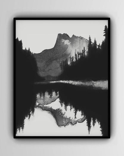 Mountain Print - White Wall Market