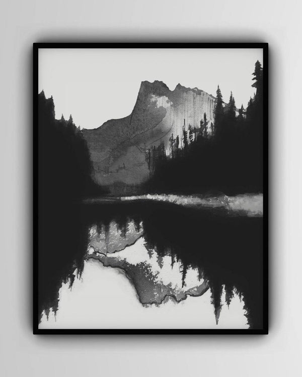 Mountain Print - White Wall Market